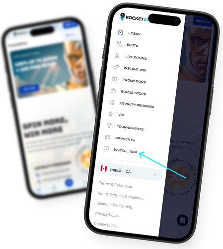 RocketSpin mobile app