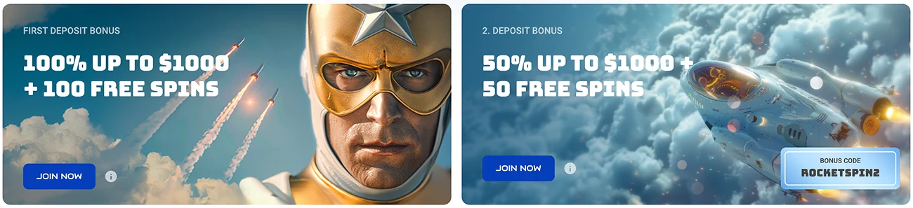 rocket spin bonus code