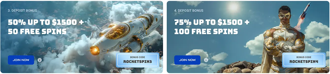 rocketspin free spins